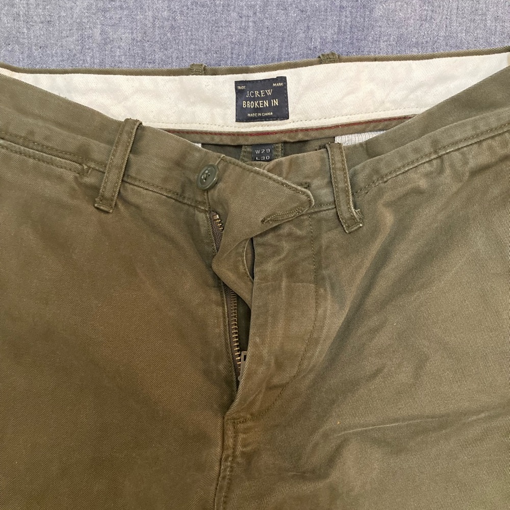 J Crew 484 Slim Olive Green Chinos 29x30 *Hemmed*